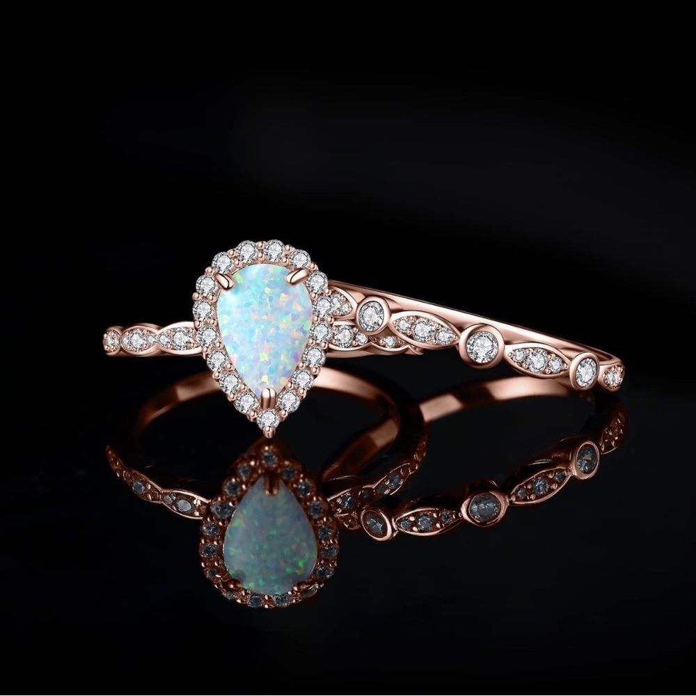 Vintage Opal Ring Set